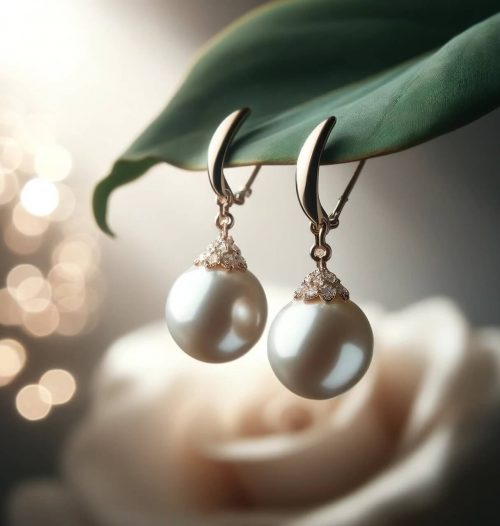 Ohrringe Perlen hängend Perlen Kreativ